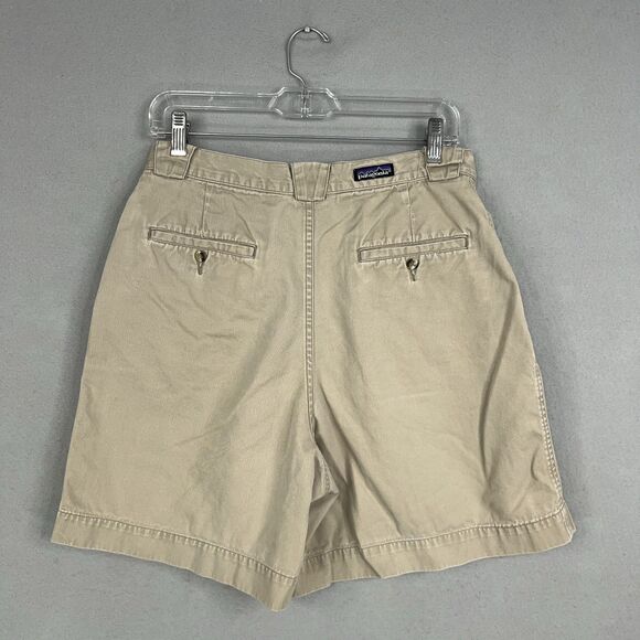 Patagonia Shorts Womens 14 Khaki Beige High Rise Pleated Chino Classic Hike Gorp - Picture 6 of 11
